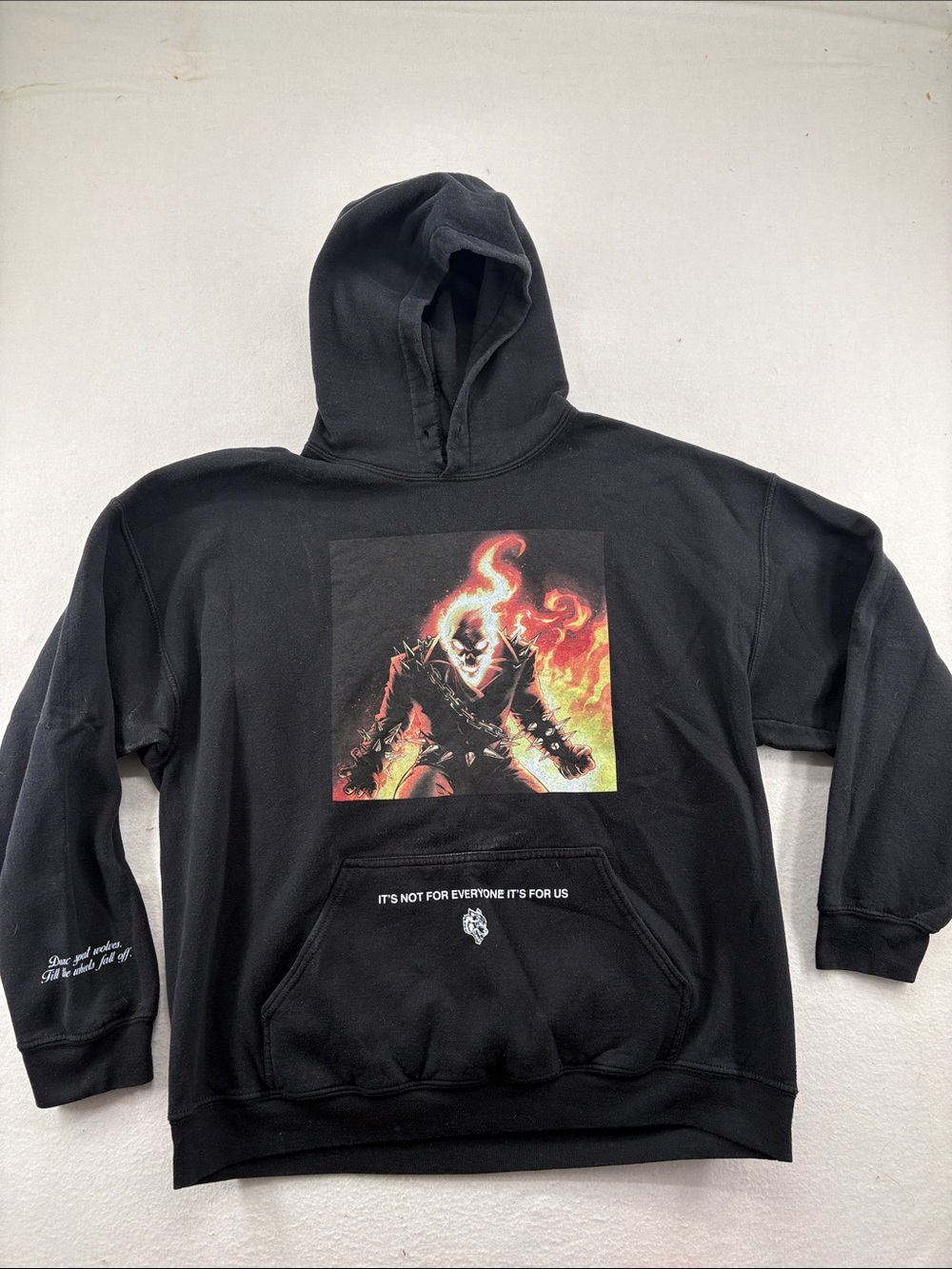 Marvel Black Graphic Hoodie Ghost Rider Limited Edition- Size Large